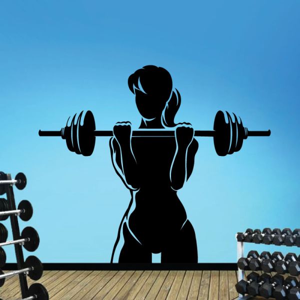 Wall Designer  Women Fitness Silhouette, Workout, Weight Lifting