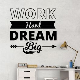 Wall Designer | Work Hard, Dream Big - Motivational Decal Wall Sticker