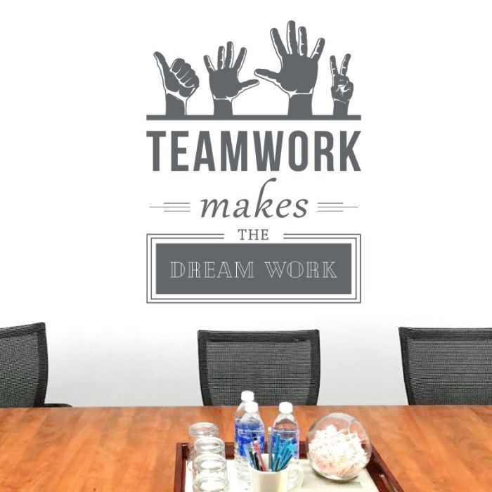 Wall Designer | Teamwork Makes The Dreamwork - Company Office ...