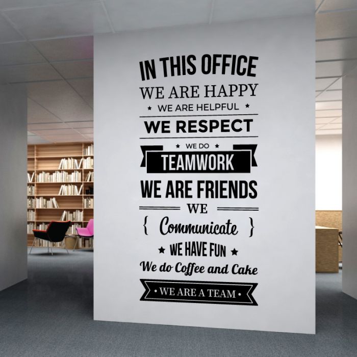 Wall Designer | In This Office We Are Happy, Helpful, We Respect, We do ...